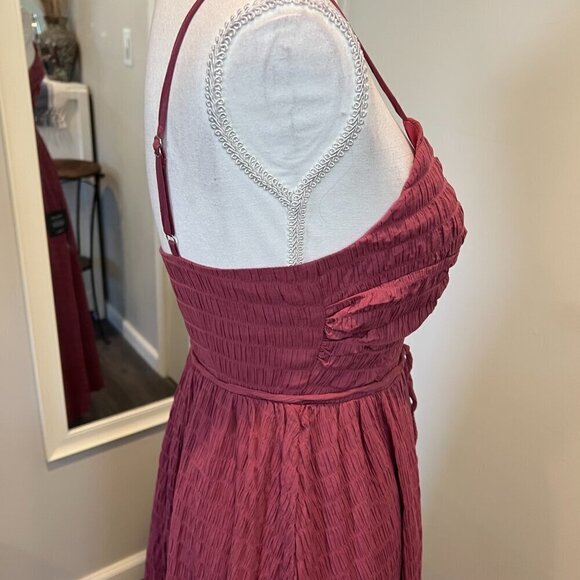 NWT Lulus Cue the Cuteness Mauve  Purple Twist Front Midi Dress, Size XS - Picture 10 of 16